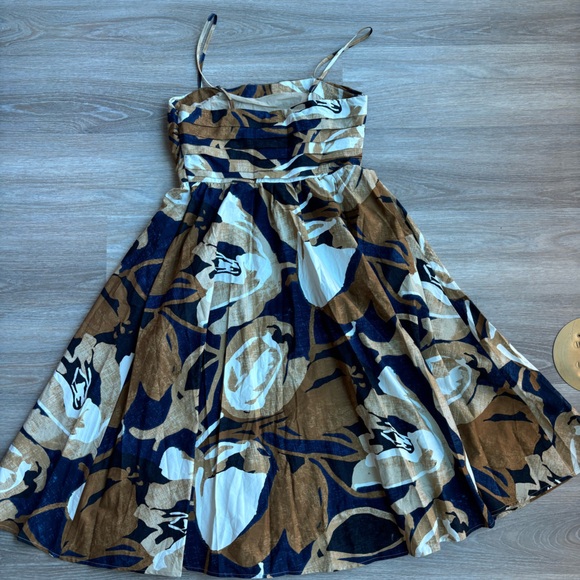 Banana Republic POPLIN GATHERED MIDI DRESS. NWT. Size 6 Petite. - Picture 6 of 6